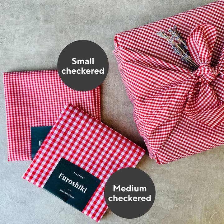 OLSEN+OLSEN - Wholesale Flat Wrap - Furoshiki - Fabric gift wrapping - Vichy
