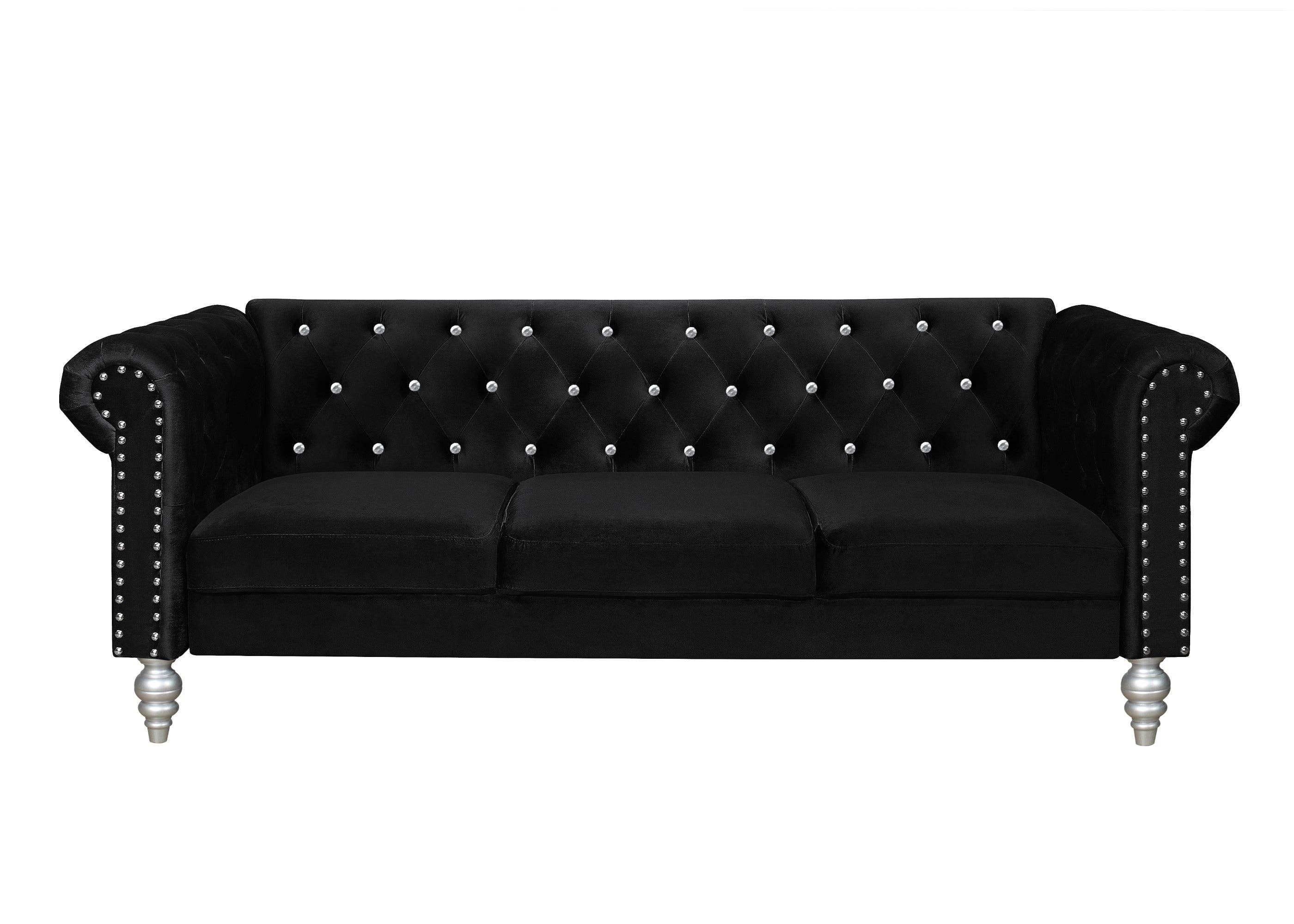 Home Design - Wholesale Sofa - Emma Velvet Rolled Arm Chesterfield Sofa10