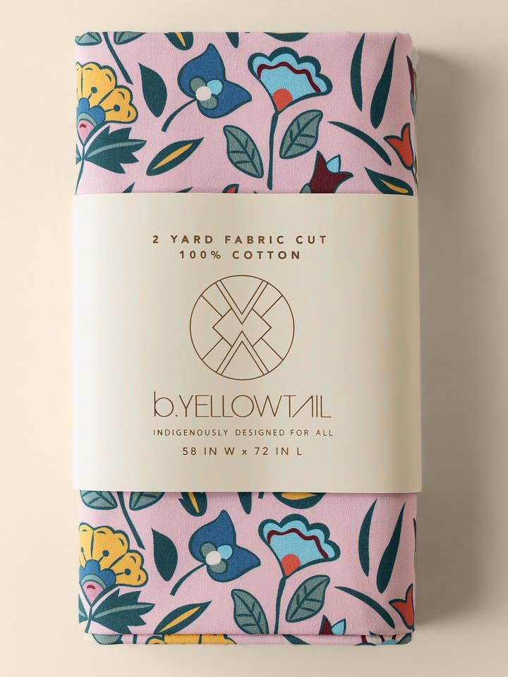 Bomuldsstof - Mountain Crow Florals Pink for engroshandel hos B.Yellowtail