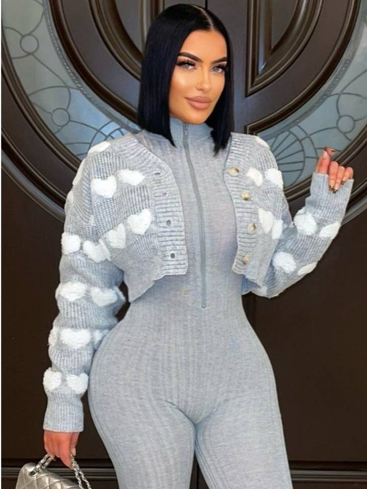 CARDIGAN IN MAGLIONE A CUORE per la vendita all'ingrosso da parte di 5besties inc