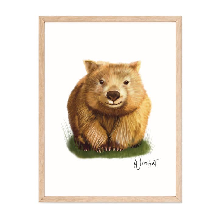 AGCP1011: Póster de Wombat para venta al por mayor de Australiana Gifts Co