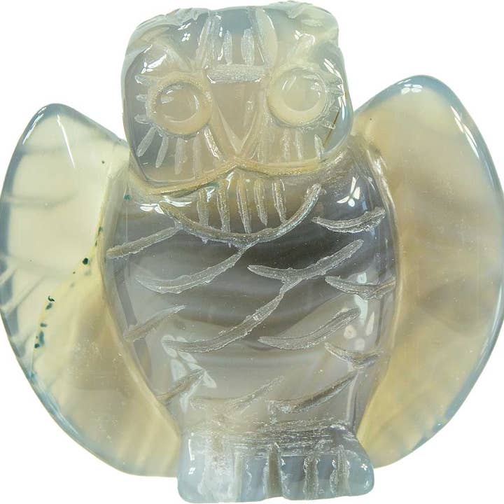 Druzy Agate Figurine - Owl (Each) for wholesale by Kheops International