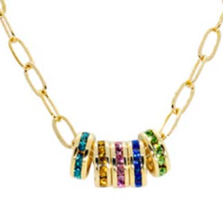 Maya J - Wholesale Individual Charm/Pendant - 14K Gold-Plated 8mm Mini Birthstone Charms-6 Pack (By Month)