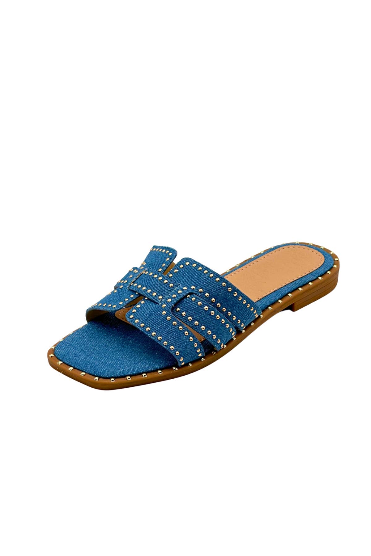 Stephan Paris - Wholesale Mules - Women's - Flat studded suede mules SS-1674