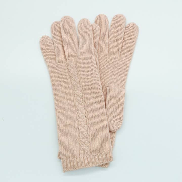 Portolano - Wholesale Gloves - Women's - CASHMERE GLOVES WITH MINI CABLE