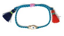 Loli - Wholesale Woven/Braided Bracelet - Boho Evil Eye Fish Bracelet – Enamel Rope with Tassel1