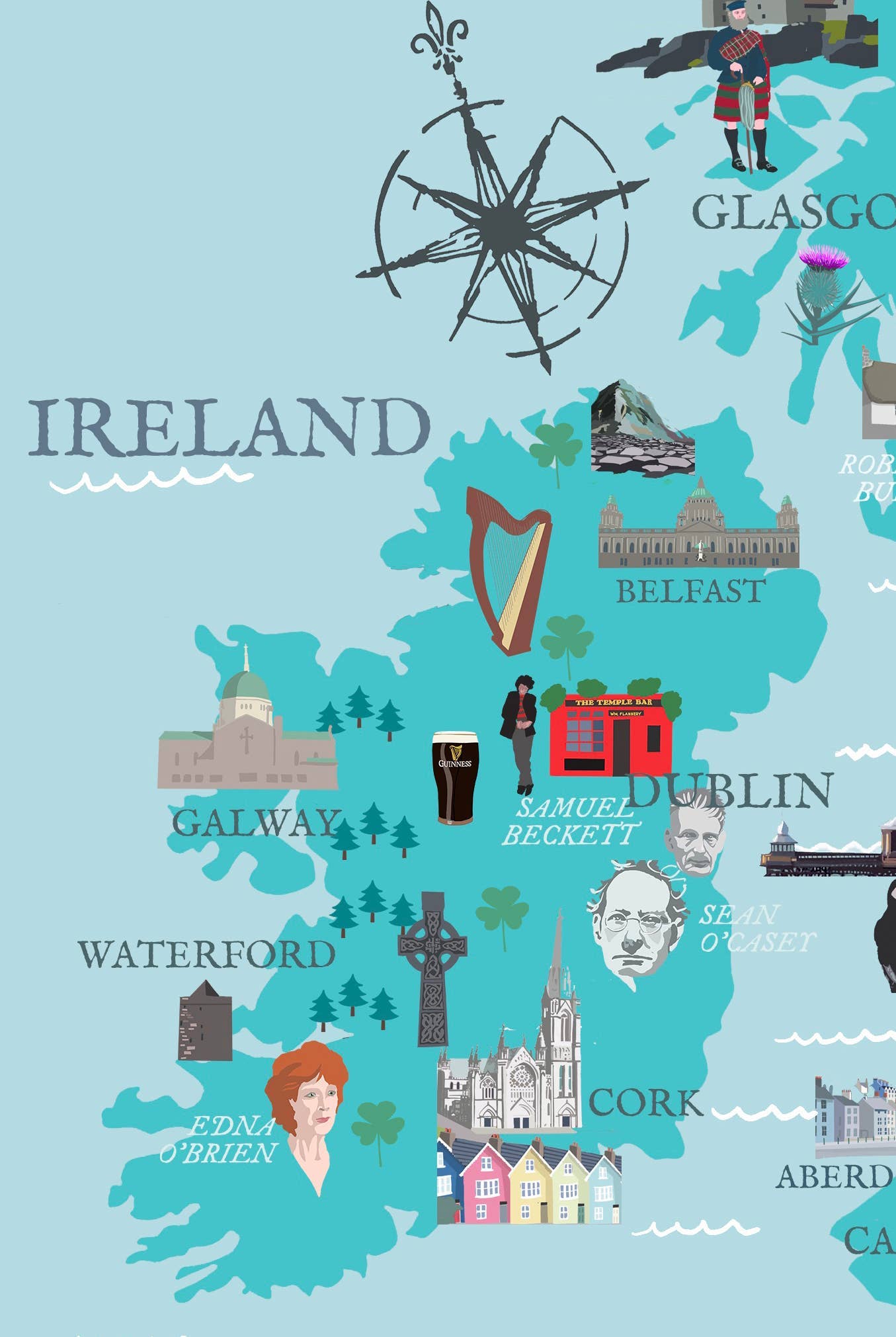 BETTY BOYNS MAPS - Vendita all'ingrosso Calamite - Magnete da Frigo con Mappa Illustrata20