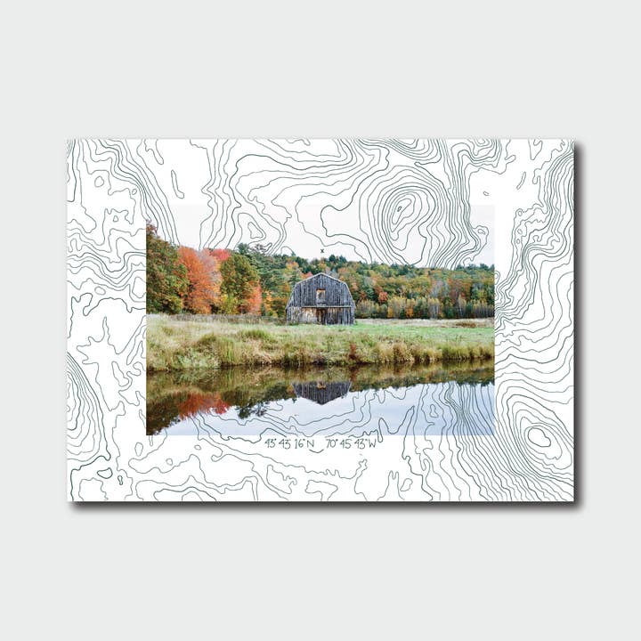 Reflecting Autumn Map Print for wholesale by Abby Clark Creative