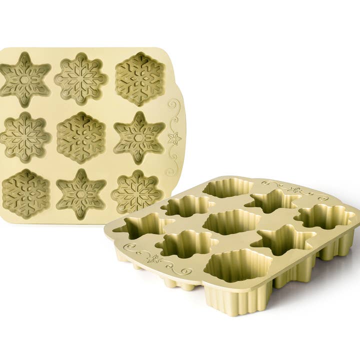 Ibili – Forma de bolo por atacado – Forma para biscoitos com desenhos de flocos de neve Ibili