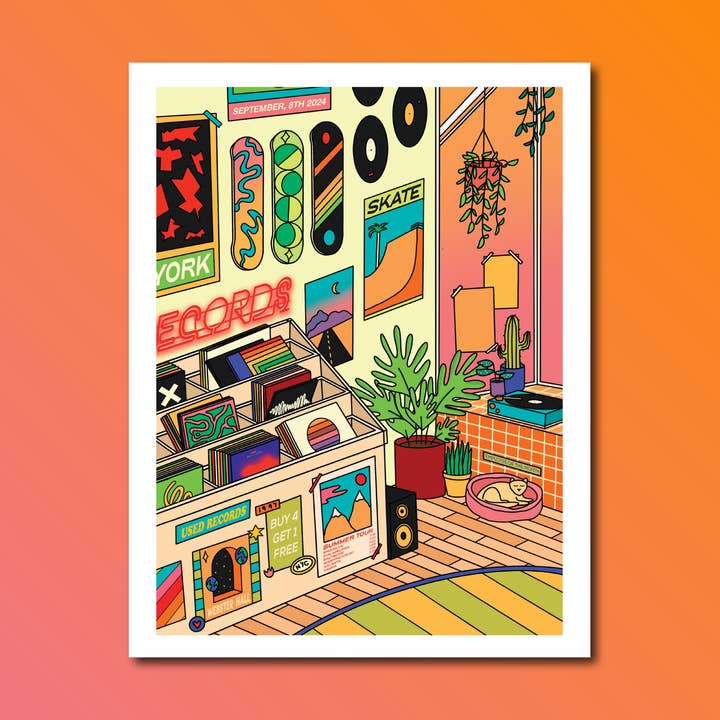 Impressão Artística da Sala de Disco por atacado de Katie Scarlett