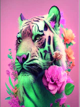 Carte du lion rose pour la vente par Gewoon ZieZo