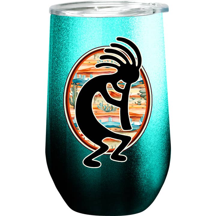 Kokopelli Stainless Tumbler for wholesale by Spoontiques, Inc