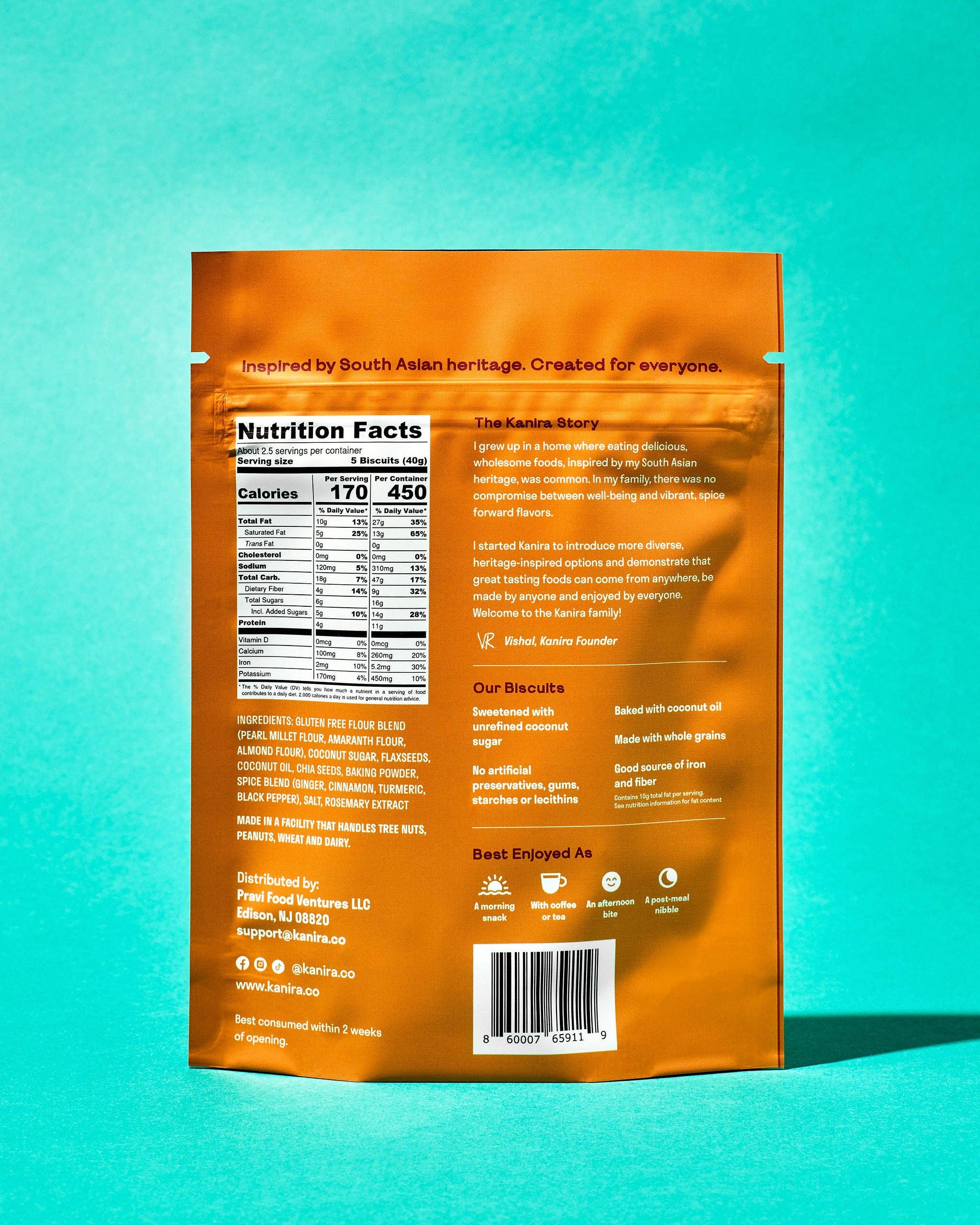 Kanira – wholesale Biscuit – Turmeric & Ginger Breakfast Biscuits - High Fiber Snacks1