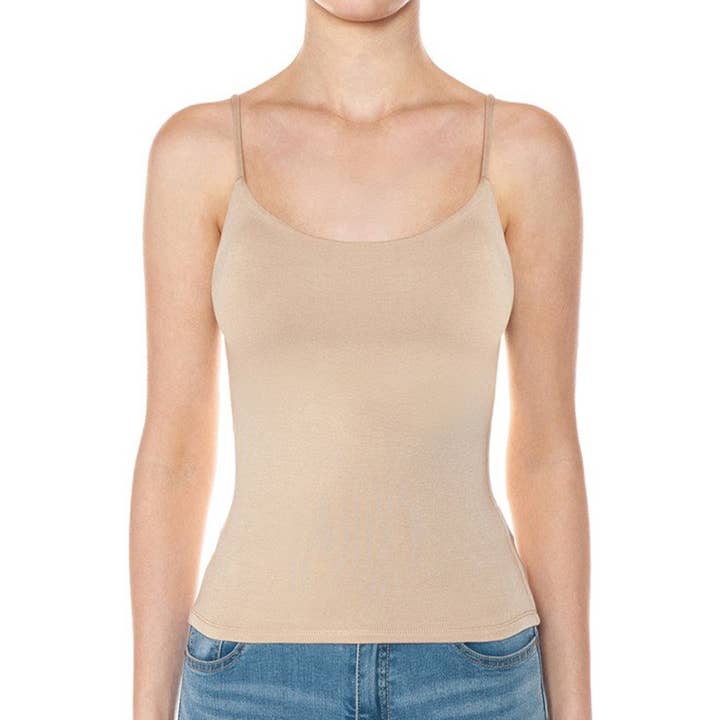 Timeless – wholesale Camisole – Women′s – SCOOP NECK DOUBLE LAYER CAMI TOP