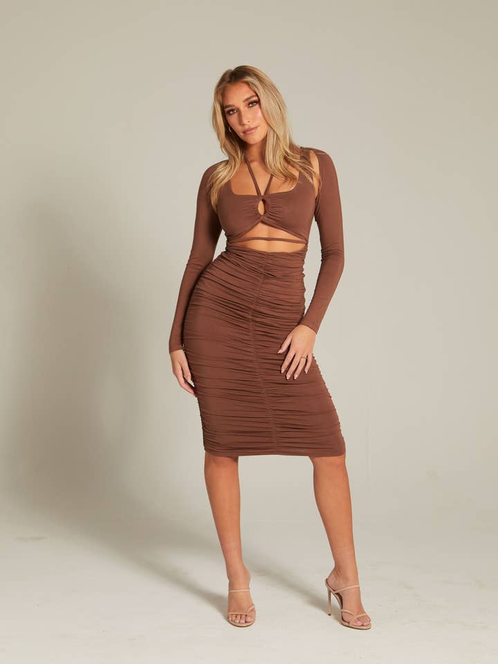 LEXIE Midi Klänning för wholesale av Alana Eve