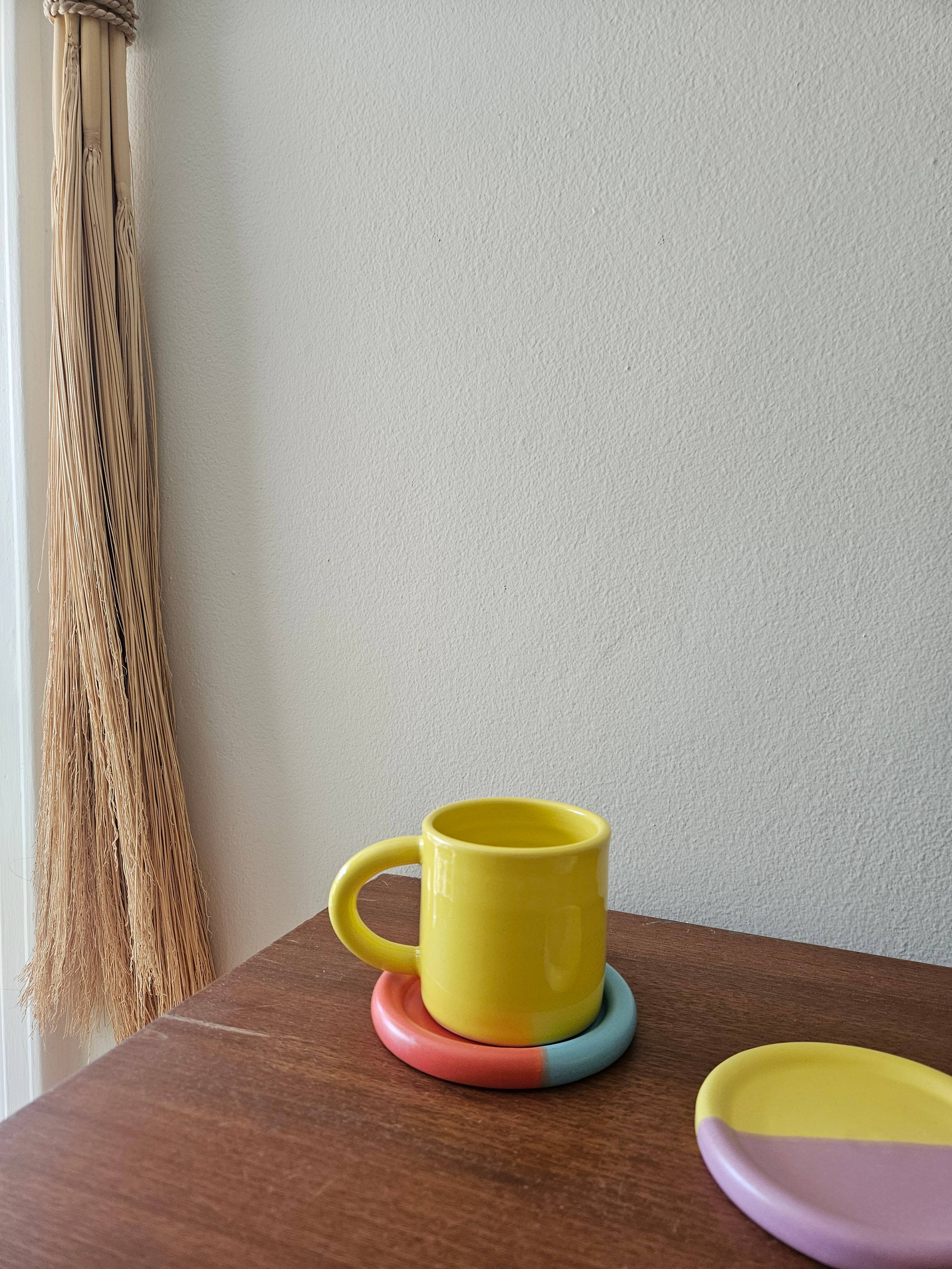 Bad Dogs Studio – Base de copos por atacado – Base de Copos Meio a Meio • Cerâmica Artesanal Colorida6