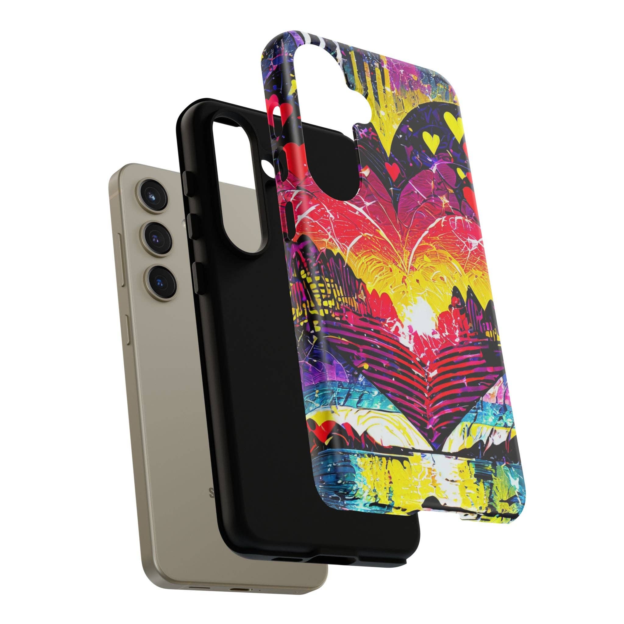Studio 653 Clothing Co - Wholesale Phone Case - Women's - Vibrant Heart Sunset Tough Phone Case49