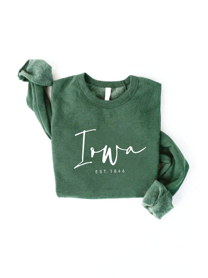 OAT COLLECTIVE - Vendita all'ingrosso Felpa stampata - Donna - Felpa con grafica IOWA EST. 18464