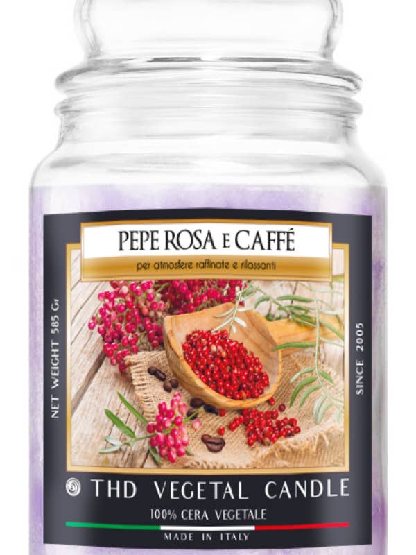 THD Vegetalische Kerze 585 g Rosa Pfeffer und Kaffee 4/40 für den Großhandel von Thd Tophouse