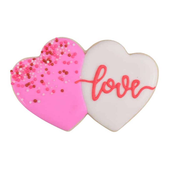 R&M International - Wholesale Cookie Cutter - Double Heart Cookie Cutter (3.5")