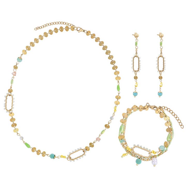 Turquoise Harmony Jewelry Set for wholesale by Trend & Co