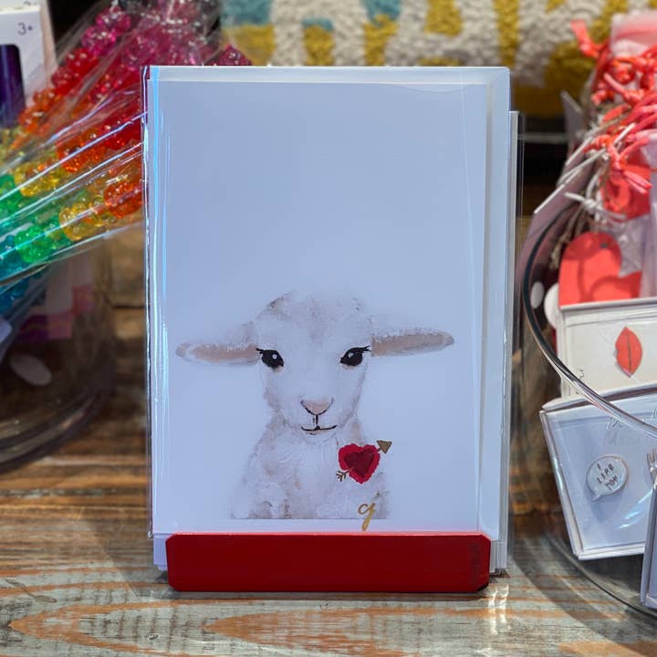 Lamby Heart | Valentines Day Card | Blank for wholesale by claire jordan designs