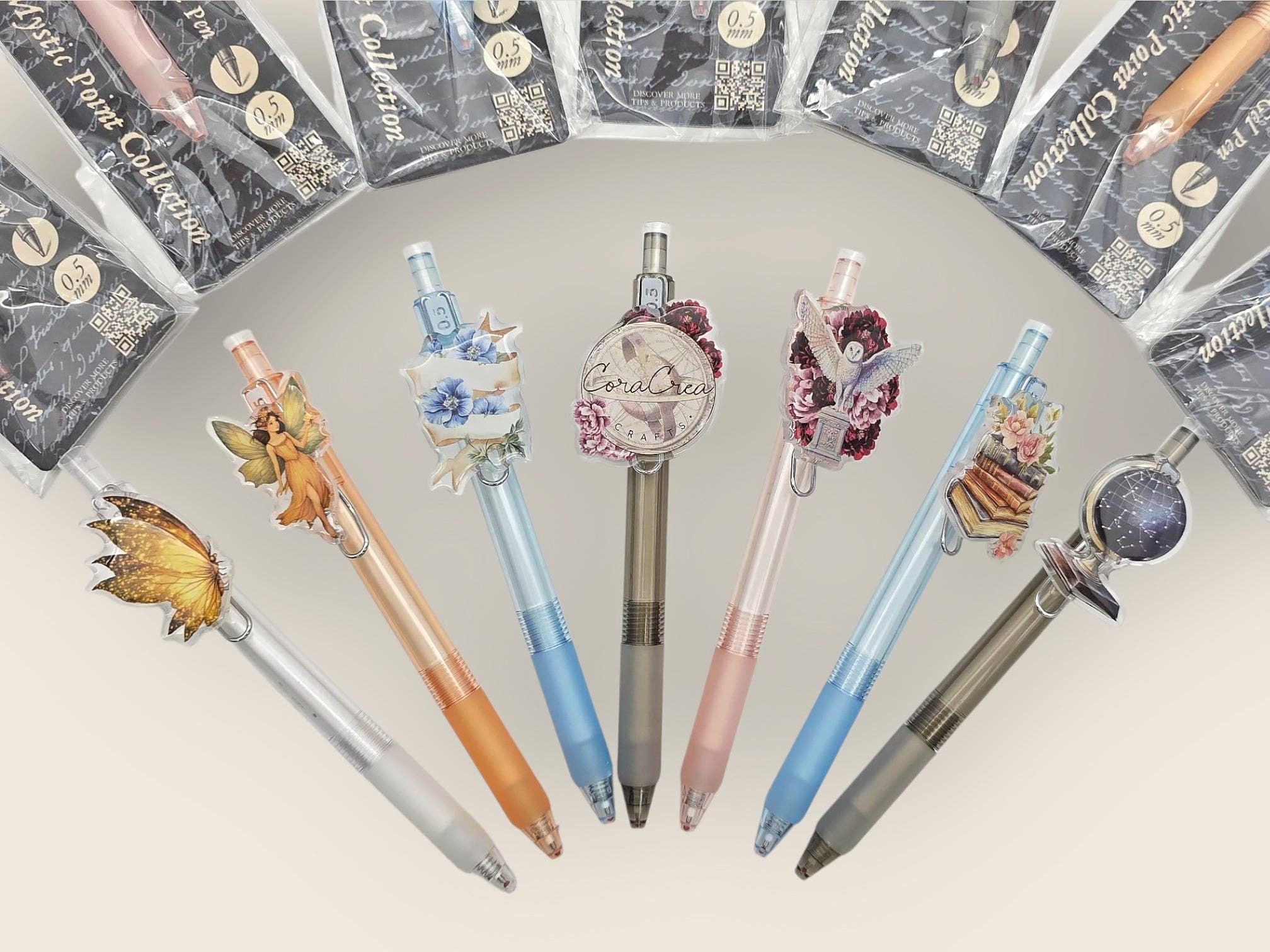 CoraCreaCrafts - Wholesale Pen - Mystic Gel Pens (New Designs!)2