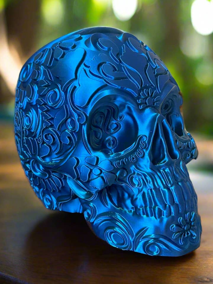 Eternal Bloom – Ornate Gothic Sugar Skull Planter for wholesale by Genetic Designs