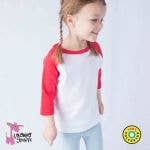 PLT Wholesale - Wholesale T-Shirt - Women's - LG 3/4 Sleeve Raglan Tee 100% Polyester0