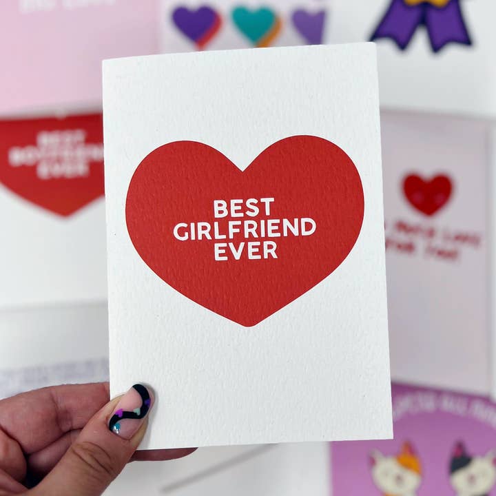 Best Girlfriend Ever Card for wholesale by Xoxo Designs by Ruth