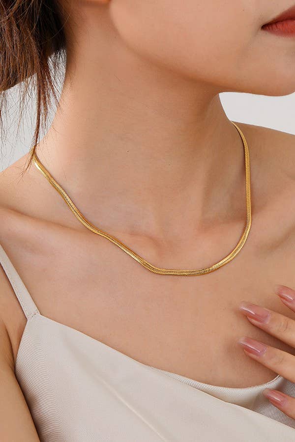 JOSSLYN by wall to wall - Wholesale Link & Chain Necklace - STAINLESS STEEL WATERPROOF TARNISH FREE NECKLACE | 40NK3185