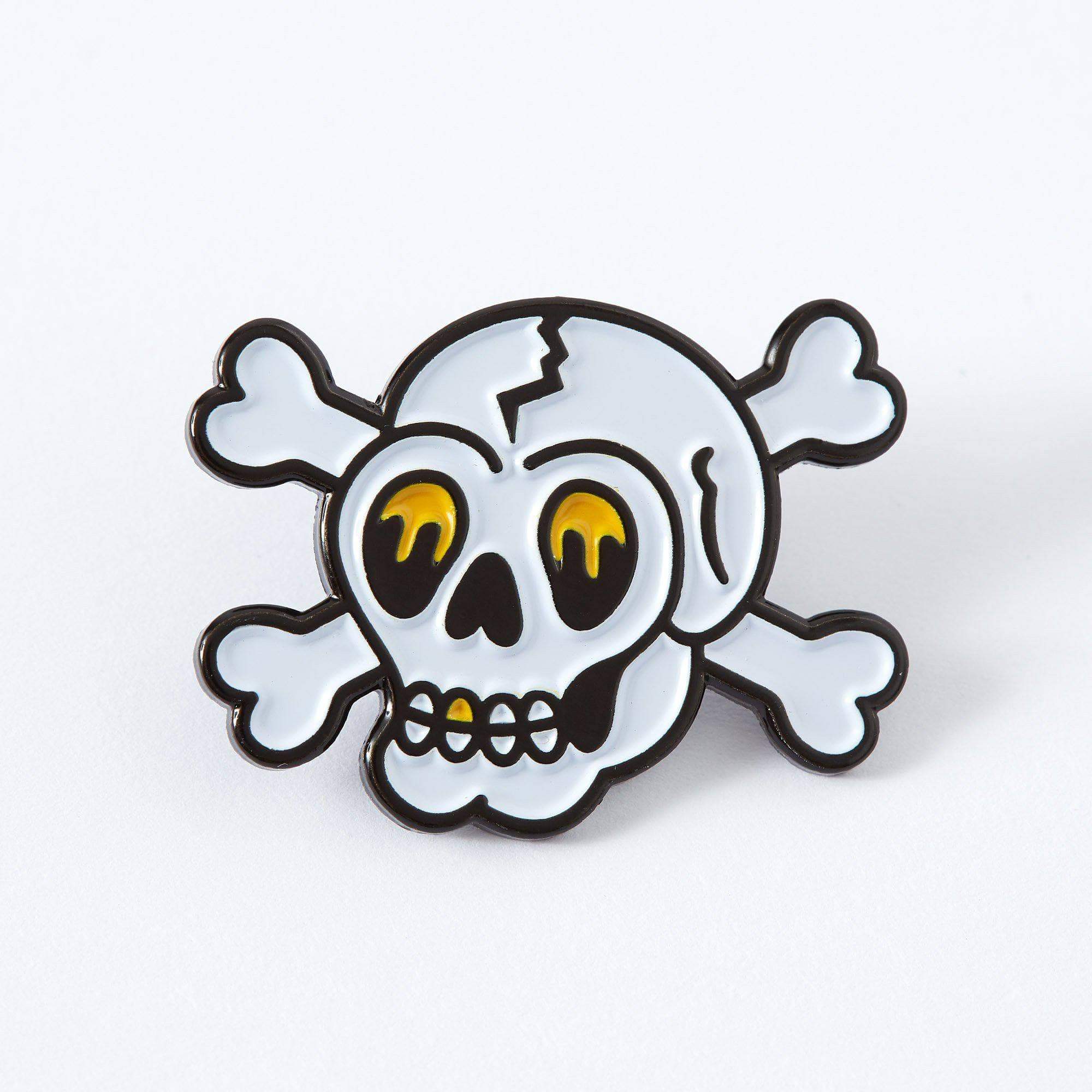 Punky Pins – Engroshandel Reversnål/knap – Kranium & Crossbone tatovering emalje Pin1