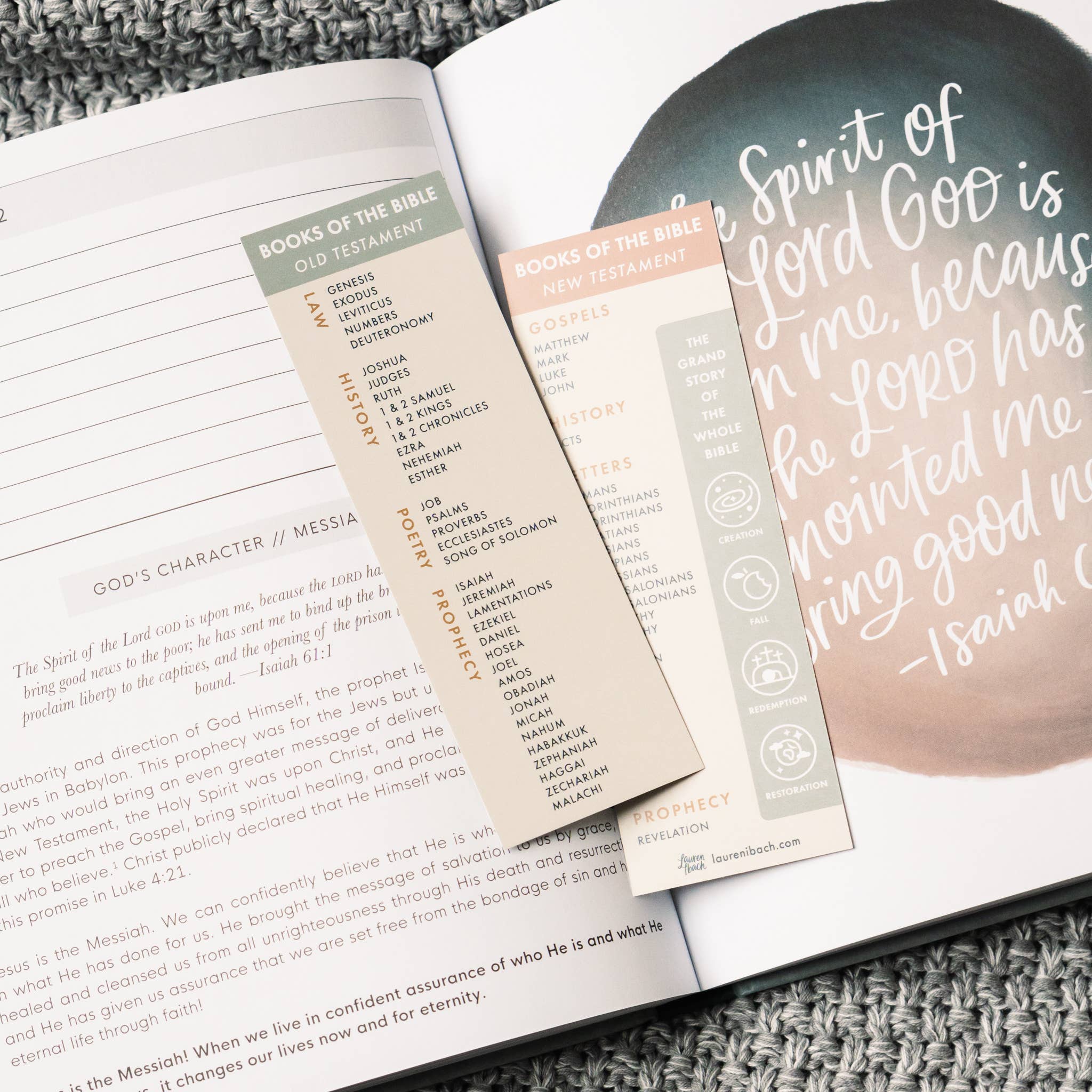 Lauren Ibach - Wholesale Bookmark - Books of the Bible Bookmark2