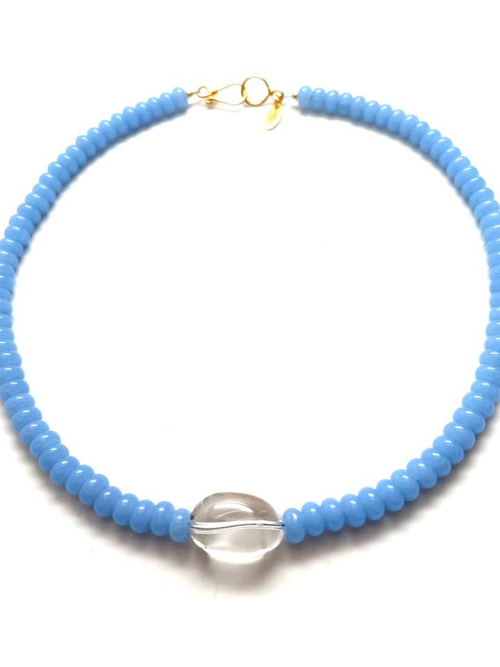 Prism Quartz Necklace - Soft Blue for wholesale by Stephanie Leigh Jewelry