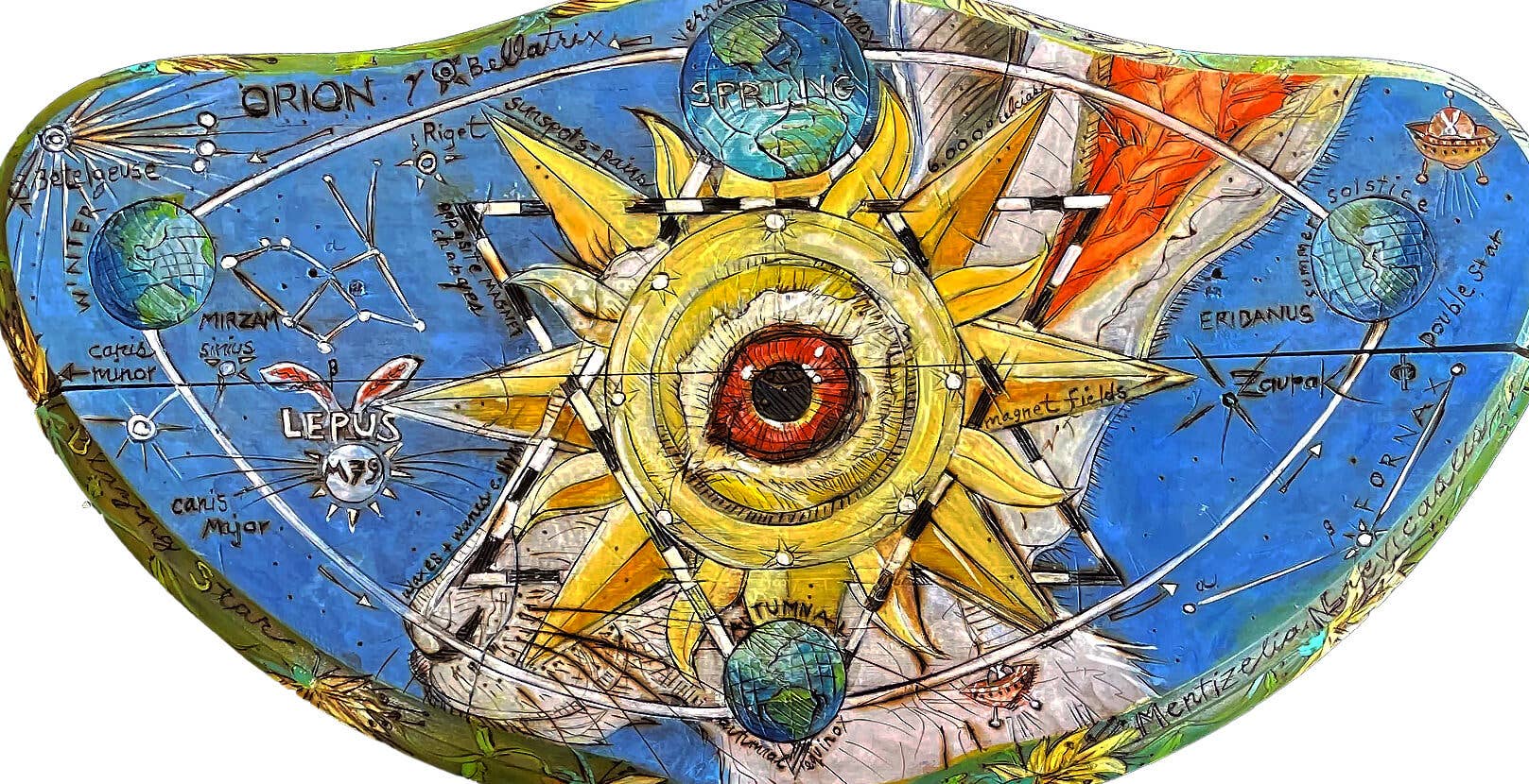 Zenbunnyland - Wholesale Postcard - 'Sun Eye' Full-Color Postcard Printed on Maple Wood Stock2