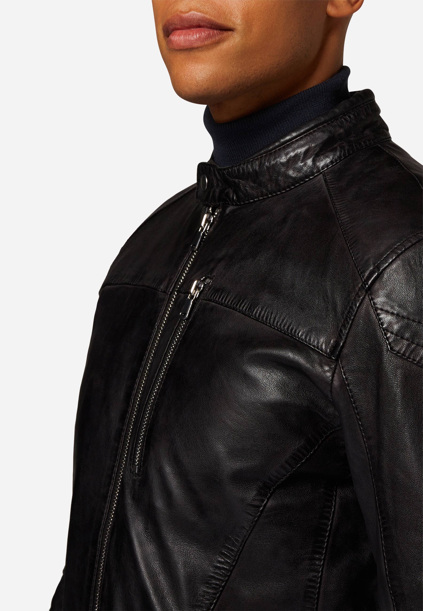 Ricano - Wholesale Leather Jacket - Men's - Josh men's leather jacket - premium lamb leather4