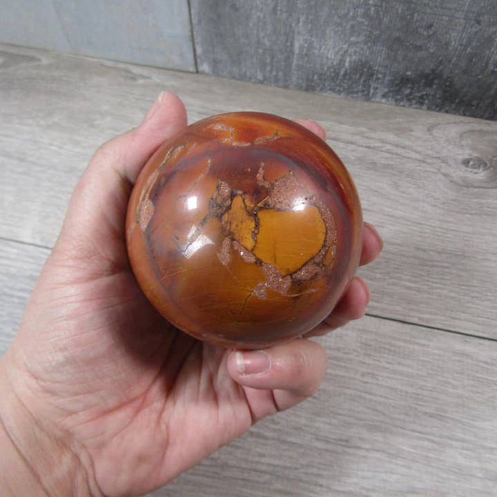 Keystone Crystals - Wholesale Spiritual Stone/Crystal - Large Mookaite Jasper Sphere for Display – Crystal Decor3