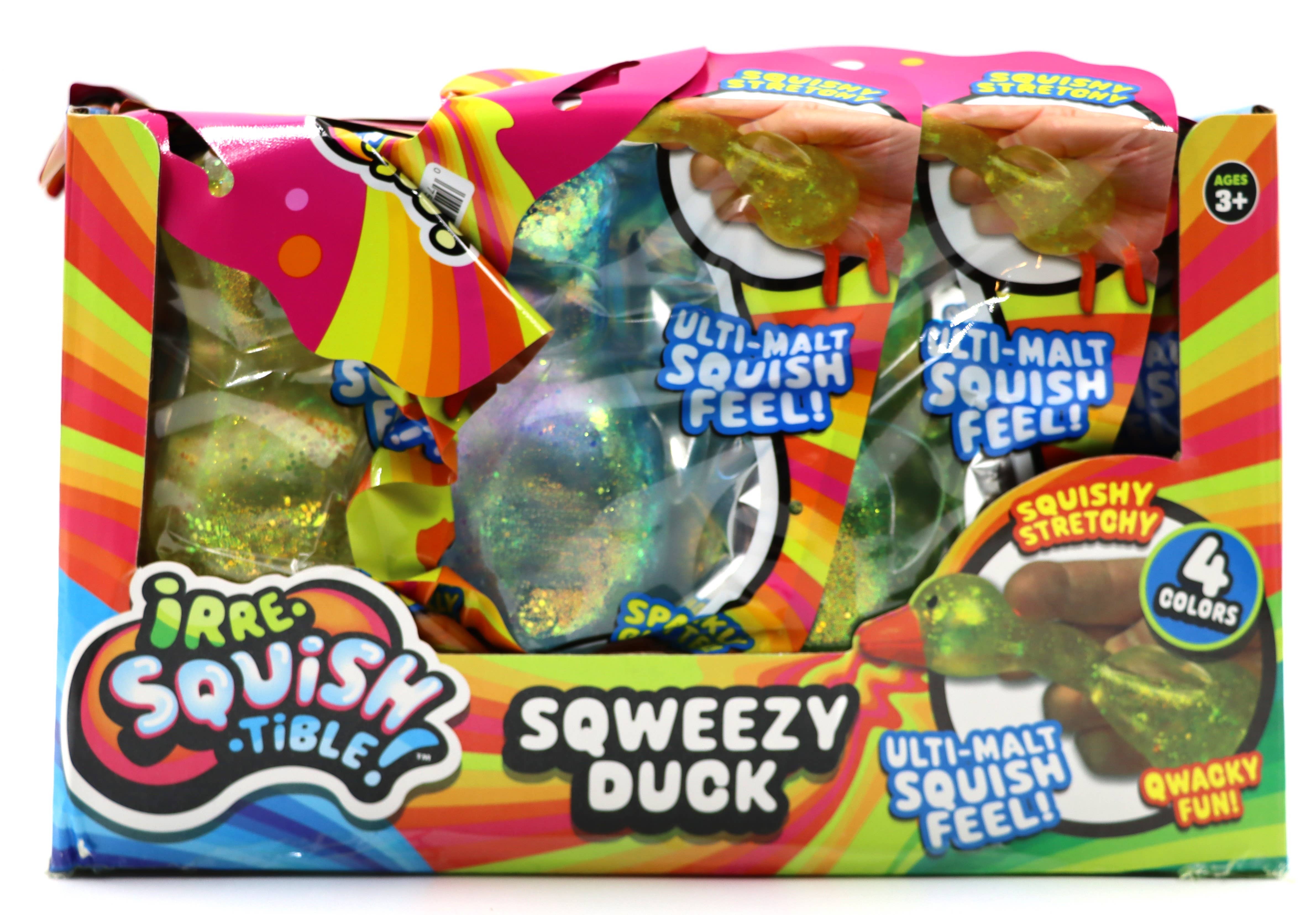 Grandpa Joe's Candy Shop - Wholesale Squishy Toy - Kids & Baby - irre-SQUISH-tible Sqweezy Duck ,24ct3