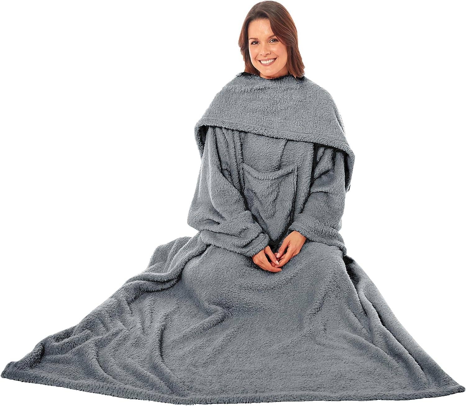 LOOMWORKS LTD – wholesale Throw blanket – Wearable TV Blankets, Ultra Soft Cosy Fleece Throws With Sleeves And Pocket0