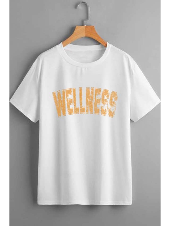 HARANG - Wholesale Screen Printed T-Shirt - Women's - M7775 WELLNESS graphic tee