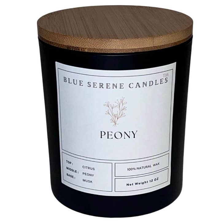Peony Candle for wholesale by Blue Serene Candles