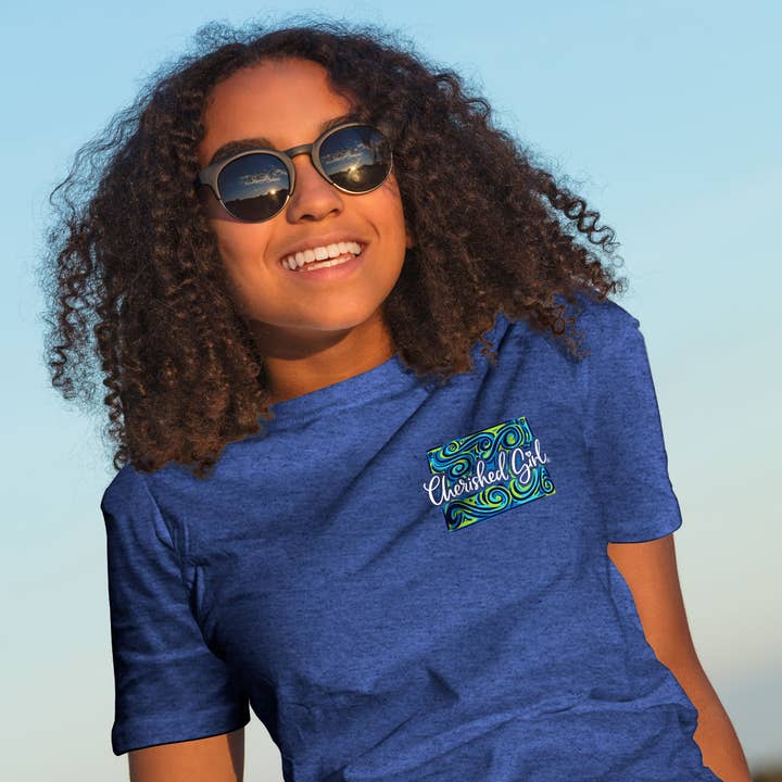 Royal Heather Cherished Girl Womens T-Shirt It Is Well Cross for wholesale on Faire