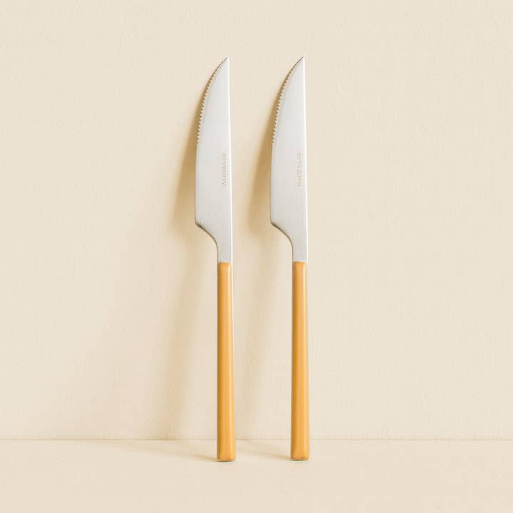 Novastyl - Wholesale Assorted Cutlery Set - Colorama 24-piece yellow stainless steel cutlery set1