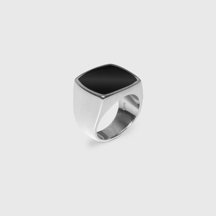 Crés-cere Rings - Wholesale Jewelry - Men's - Sydney Magna - 925 Sterling Silver Ring Black Onyx - Men1