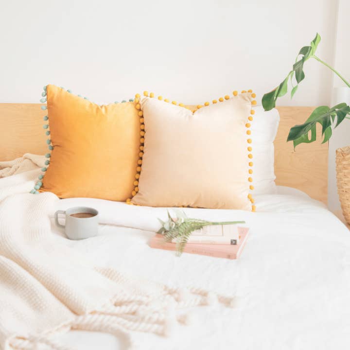 Monday Moose - Wholesale Throw Pillow Cover - Colibri Pillow Covers (2-Pack) - Orange/Teal2