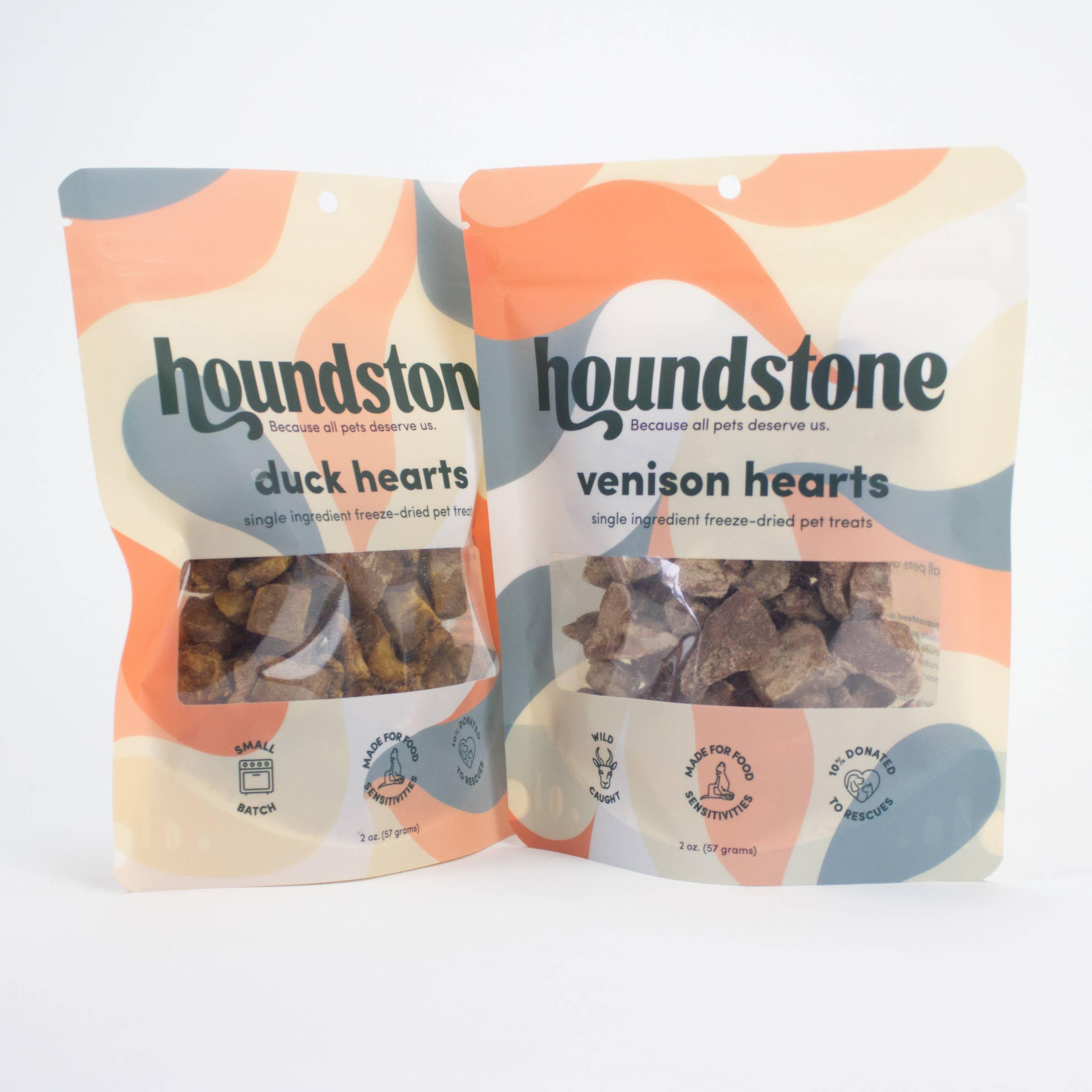 ADC Houndstone & Co. - Wholesale Pet Treats - Dog - Venison Hearts Freeze-Dried Treats (Case of 12)4