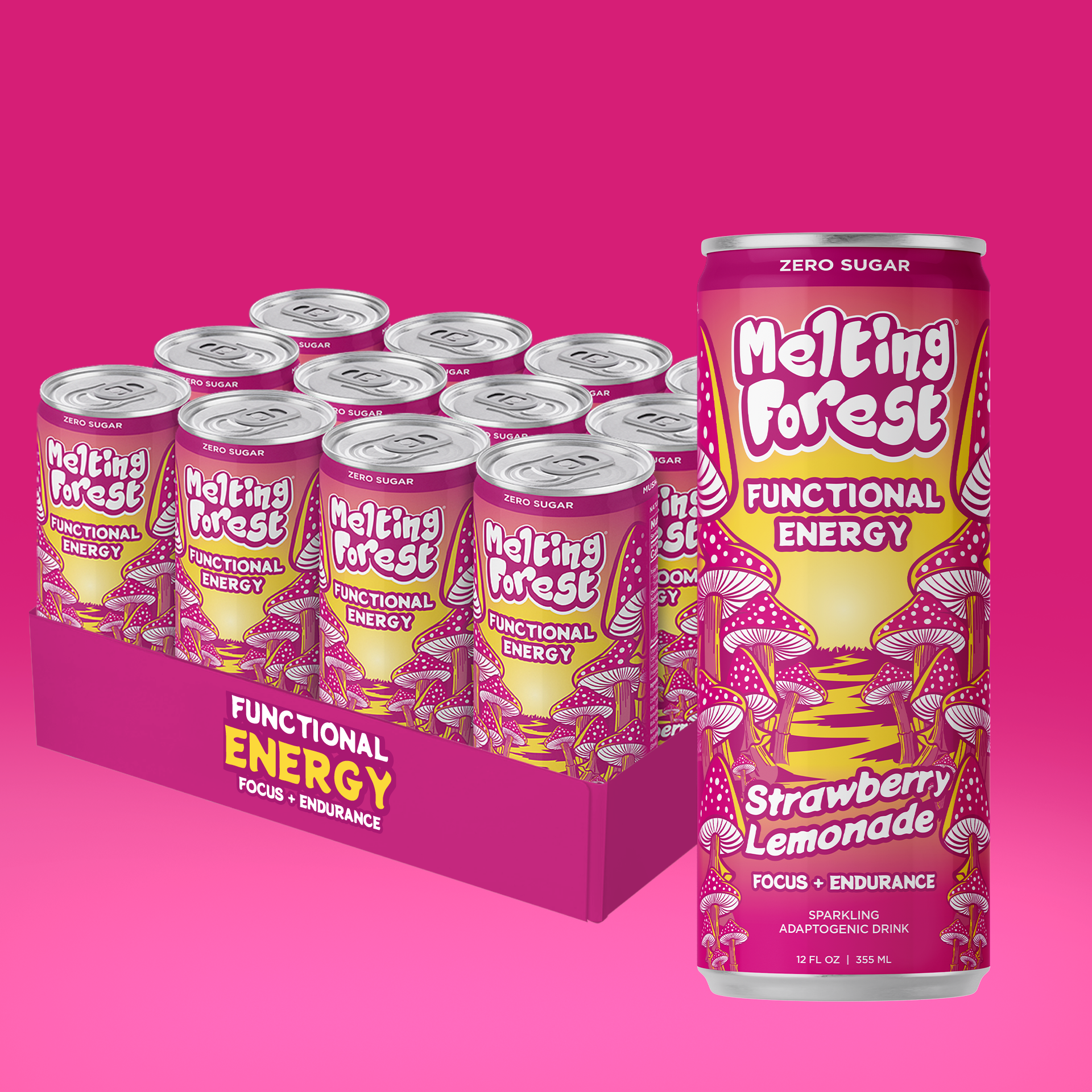 Melting Forest - Wholesale Sports/Energy Drink - Mushroom Energy Drink |  Strawberry Lemonade | Adaptogen13