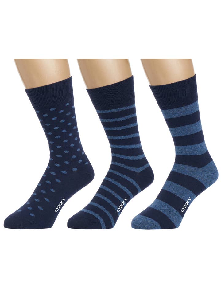 Herrstrumpor 3 par i bomull med design (Serie 2) för wholesale av Ozzy Socks
