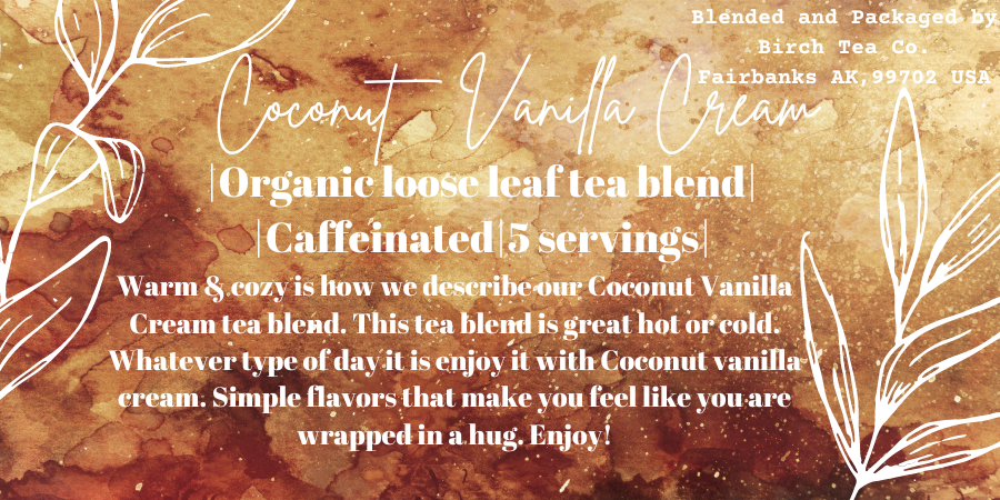 Birch Tea Co. - Wholesale Loose Tea - Coconut Vanilla Cream - Black Tea Loose Leaf Tea Blend12