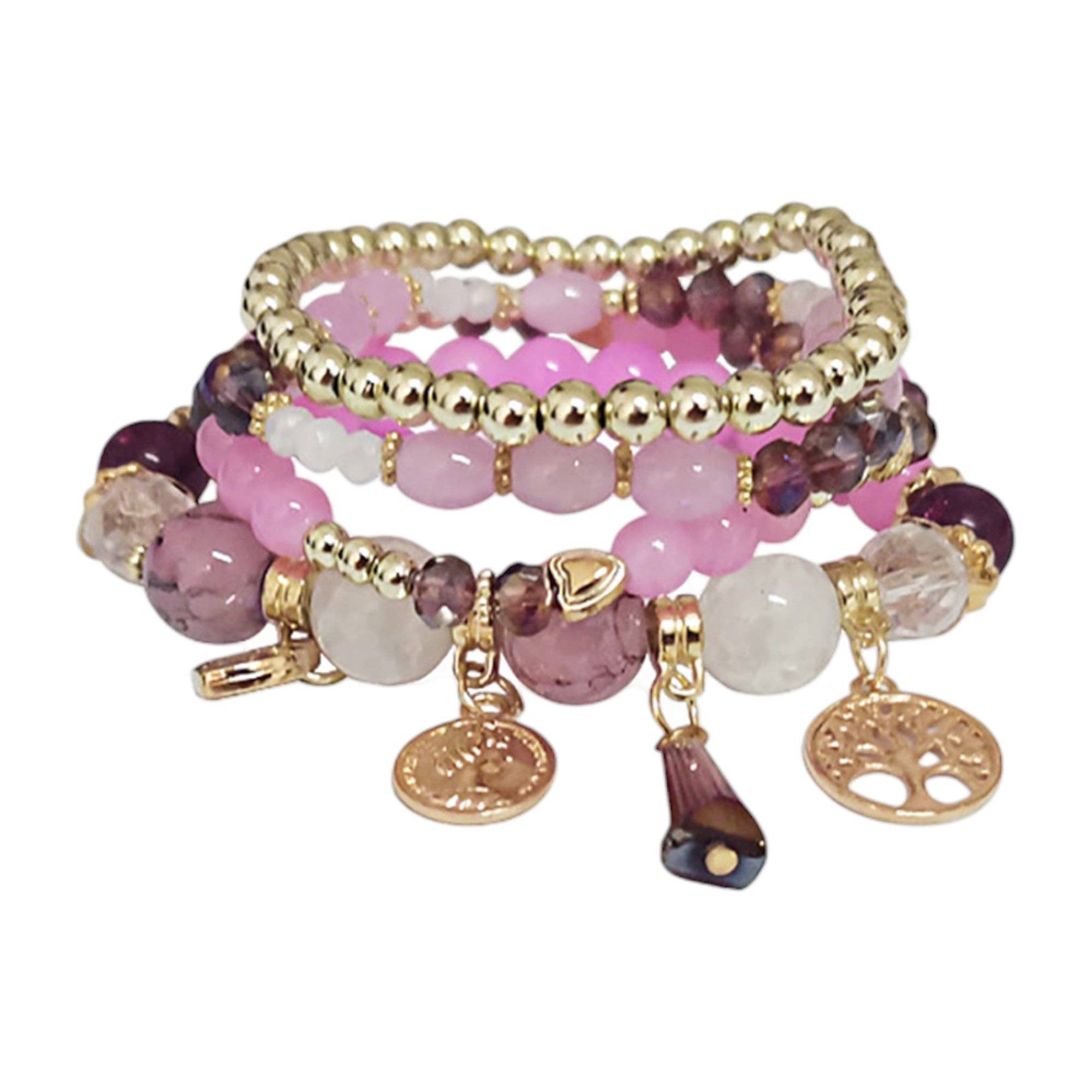 SORTIERT Baum-Charme-Kugelarmband BR2521-61. (12 Stück) für den Großhandel auf Faire1